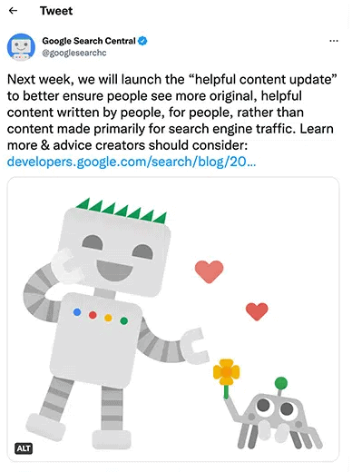 google helpful content update